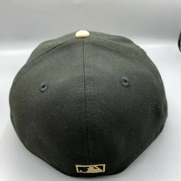 Chicago White Sox Hat Men 7 1/2 Black Green 59Fifty New Era Fitted‎ Cap